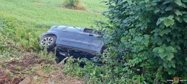 Das führerlose Fahrzeug in Ligist | Foto: FF Ligist