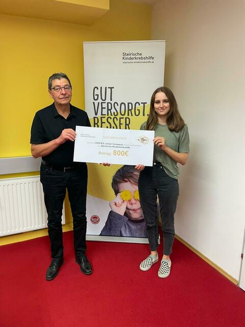 Ganze 800 Euro konnten gespendet werden. | Foto: Borg Deutschlandsberg