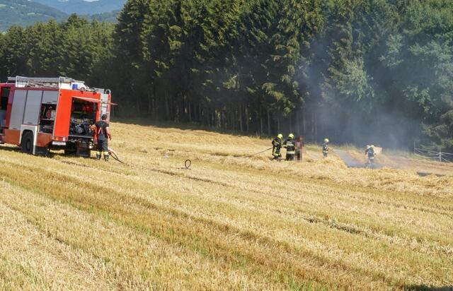 Einen Flurbrand musste die Feuerwehr in Edlach löschen. | Foto: Doku NÖ