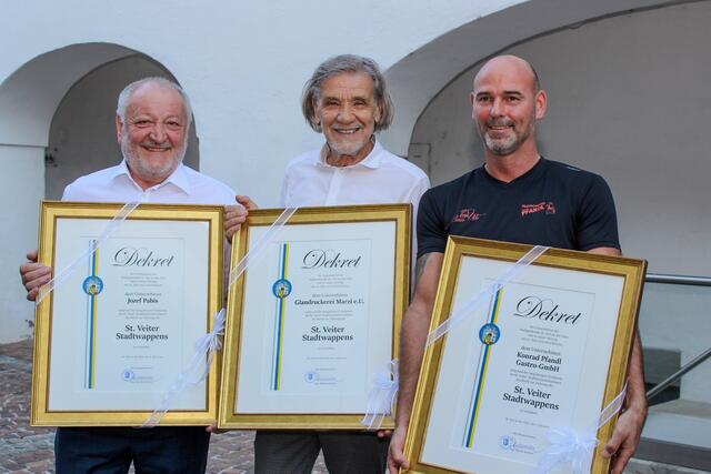 Jozef Pabis, Meinhard Marzi und Konrad Pfandl. | Foto: Foto: Stadt St. Veit