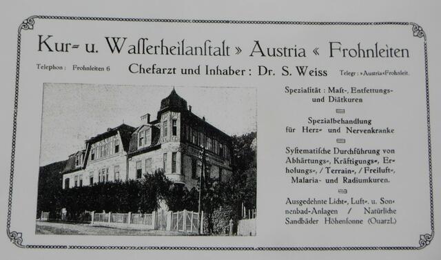 Erinnerung an die "Kur und Wasserheilanstalt 'Austria'" | Foto: Daniela Grabe/Verein für Gedenkkultur