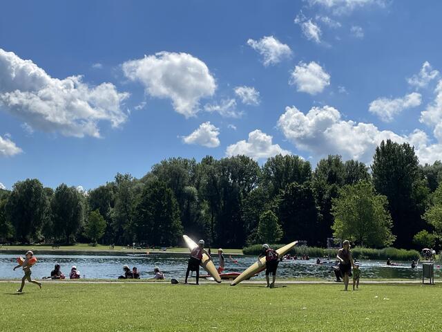 Wasserratten gesucht: das Kindertraining beim Kanupolo Salzburg findet am Salzachsee in Liefering statt. | Foto: sm