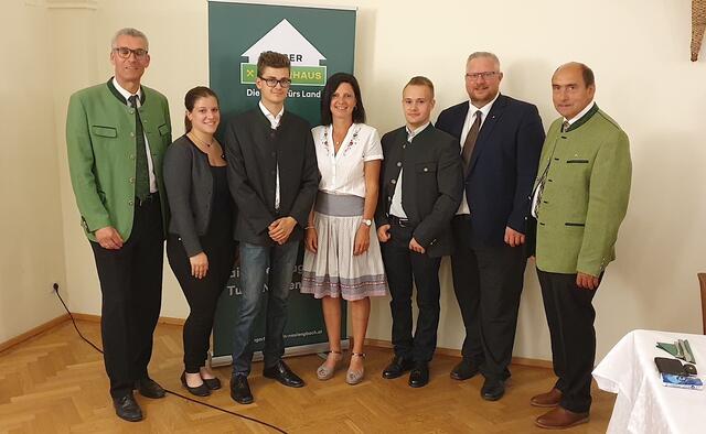 Fritz Buchinger, Marlies Hausmann, Florian Pegler, Romana Pfiel, Franz Heinrich, Bürgermeister Michael Göschelbauer und Herbert Schadenhofer | Foto: LH Tulln-Neulengbach