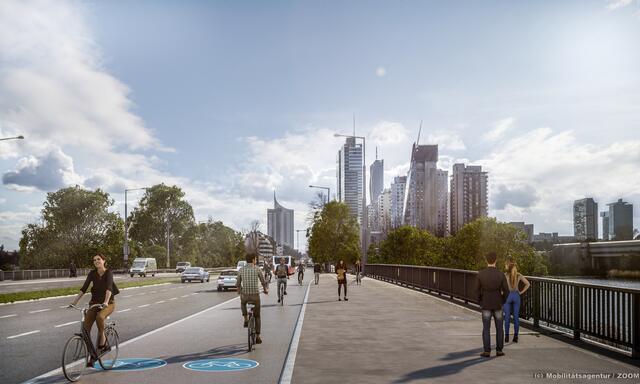 "Wer qualitätvolle Radwege baut, gewinnt zufriedene Radfahrer", so SPÖ-Klubvorsitzender und Gemeinderat Josef Taucher. | Foto: zoomvp.at/Mobilitätsagentur Wien