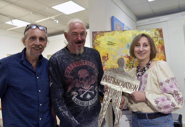 v.l.n.r. Josef Rojko, Bernhard Witsch, Alina Ivanova | Foto: Galerie Artinnovation