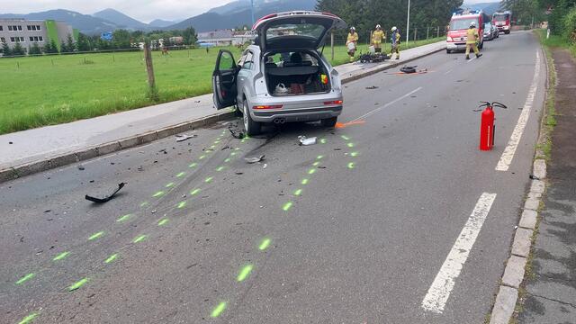 Schwerer Motorradunfall auf der Glaneggerstraße | Foto: HKroBild