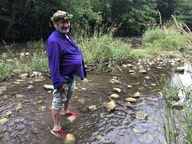 Wegen eines bei Sägearbeiten verletzten Armes konnte der Initiator des Wasserwanderns beim zehnten Mal nicht mitgehen. 