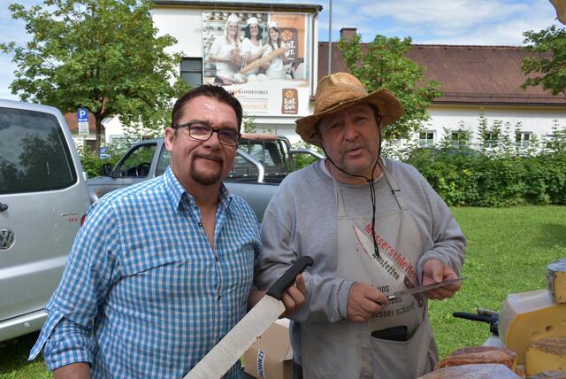 Karl Jung und Messerschleifer Fritz Draxler | Foto: Sabine Weigl