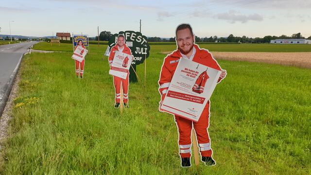 Das Rote Kreuz bittet um Rückgabe der Pappfiguren. | Foto: OÖ Rotes Kreuz 