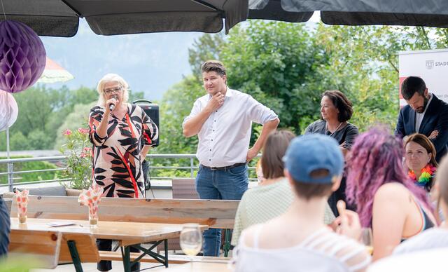 Dachterrassen-Fest im Seniorenwohnhaus in Hellbrunn. | Foto: Stadt Salzburg/ Alexander Killer