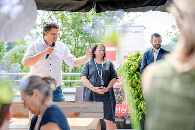 Dachterrassen-Fest im Seniorenwohnhaus in Hellbrunn. | Foto: Stadt Salzburg/ Alexander Killer