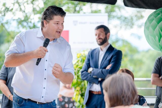 Dachterrassen-Fest im Seniorenwohnhaus in Hellbrunn. | Foto: Stadt Salzburg/ Alexander Killer