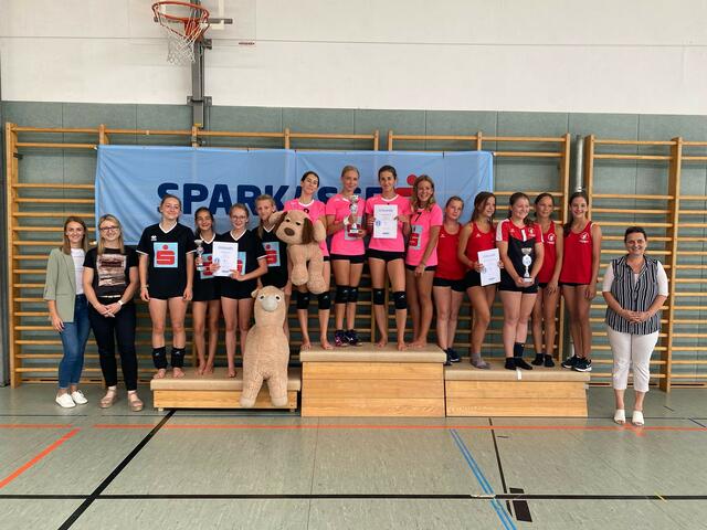 Die Ulrichsbergerinnnen konnten sich in beiden Bewerbsklassen den Bezirksmeistertitel holen. | Foto: Sportmittelschule Ulrichsberg