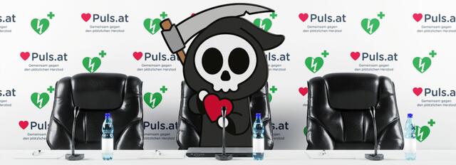 Diese kleine Sensemann gewann einen Preis. Das Testinmonal steht für den Verein Puls.   | Foto: Verein Puls