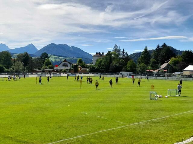 Traumhaftes Ambiente beim Training. 