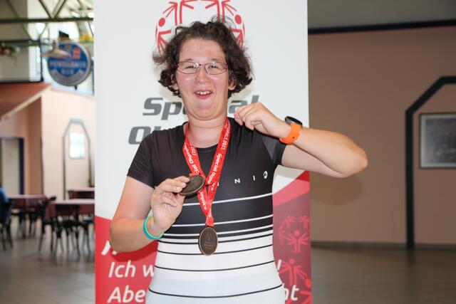 Die zwanzigjährige Anna Rammer aus Bad Häring konnte sich in Oberwart zweimal Bronze sichern. | Foto: Sonja Rammer