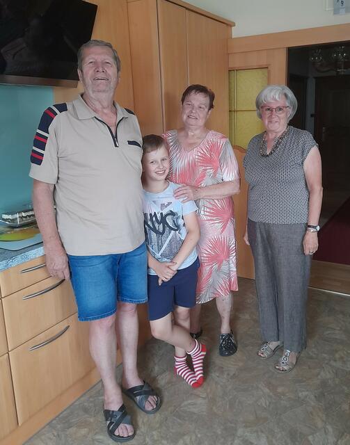 Franz, Andreas und Sylvanna Haider, Gabriele Kaufmann | Foto: Gemeinde Golling