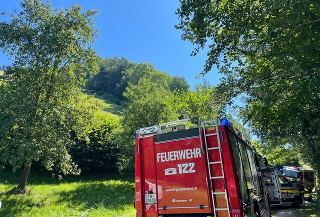 Ein 33-jährige Landwirt aus Gresten wurde bei einem Arbeitsunfall schwer verletzt. | Foto: Doku NÖ