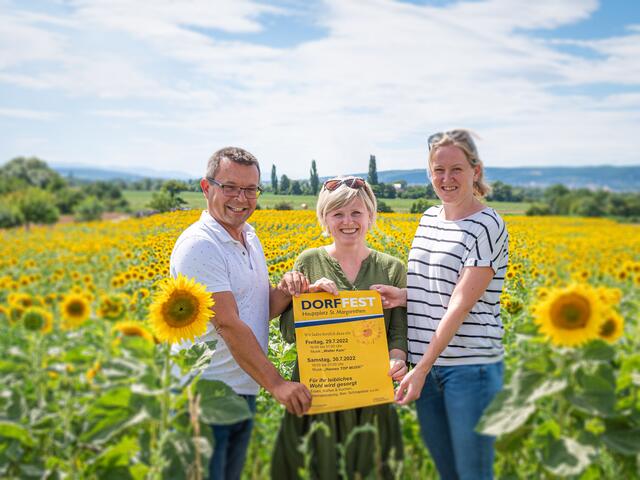 Freuen sich schon auf das Dorffest: Christian Schriefl, Cornelia Tallian und Barbara Schneider | Foto: ÖVP St. Margarethen