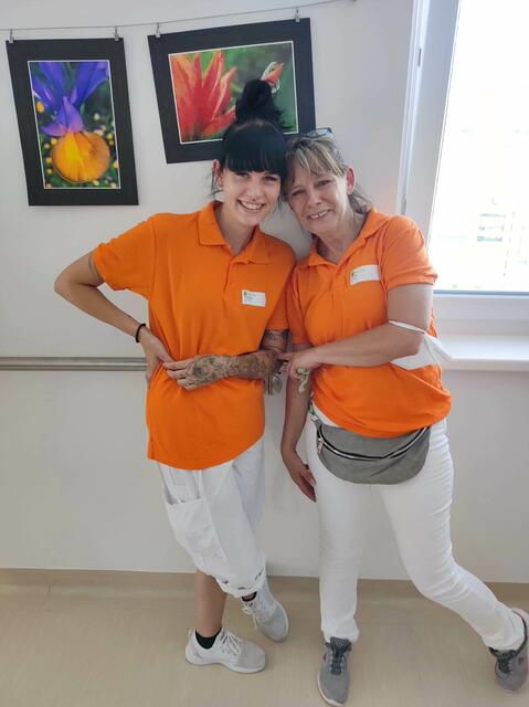 Team-Zusammenhalt, Sabrina und Doris