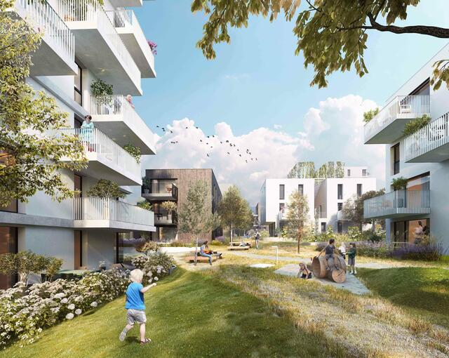 Viel grün und Spielplätze im Freien gibt es im Wildgarten | Foto: Schreiner Kastler