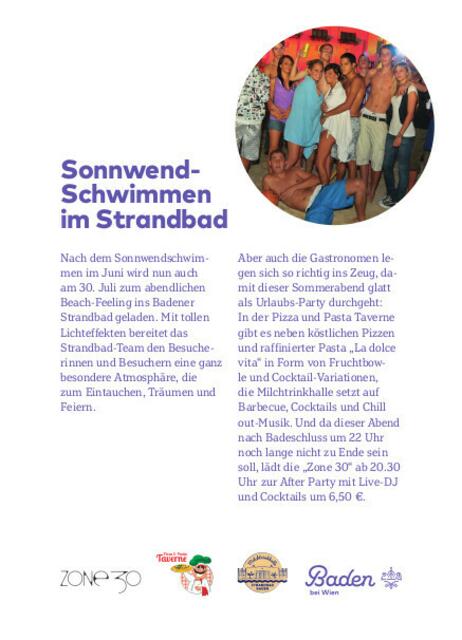 Beach-Feeling und Urlaubsgefühle im Badener Strandbad. | Foto: Stadtgemeinde Baden