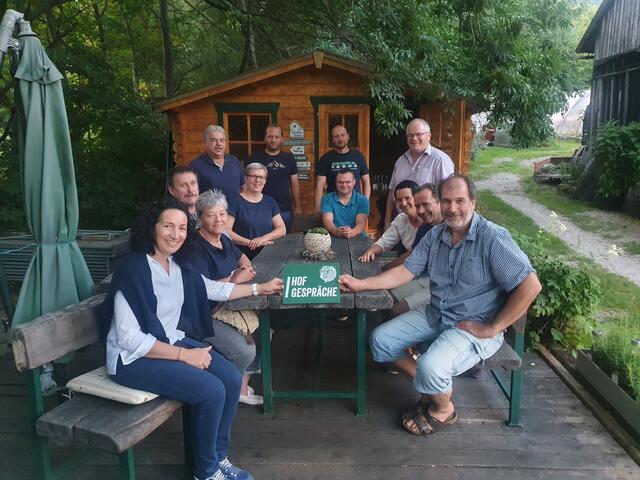 Auftakt der Hofgespräche im Bezirk in Grünbach. | Foto: Ungersböck