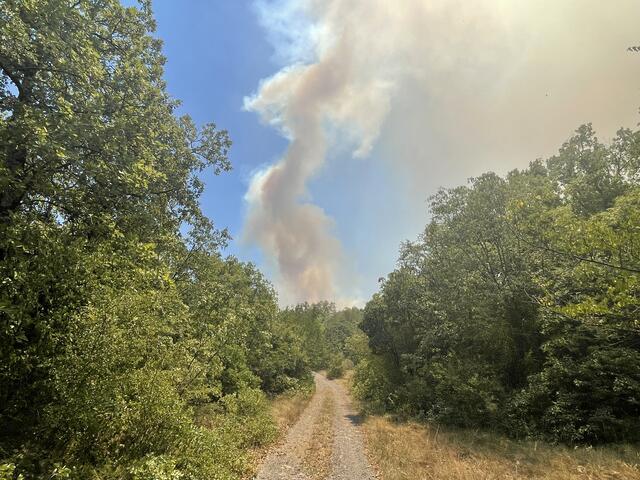 Nähe Monfalcone: es haben sich immer neue Feuer entwickelt.