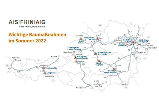 In diesem Sommer gibt es in Österreich besonders viele Baustellen. | Foto: ASFINAG