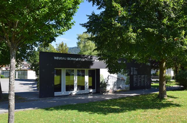 Der Info-Container gibt Auskunft über die Umbauarbeiten | Foto: Stadt Bludenz