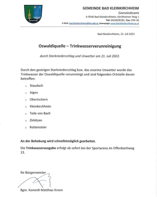 Foto: Facebook/Gemeinde Bad Kleinkirchheim