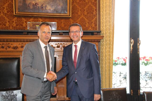 Politik-Gespräch mit Christoph Holstein (li.), Sport-Staatsrat, Behörde für Inneres und Sport | Foto: Staudinger