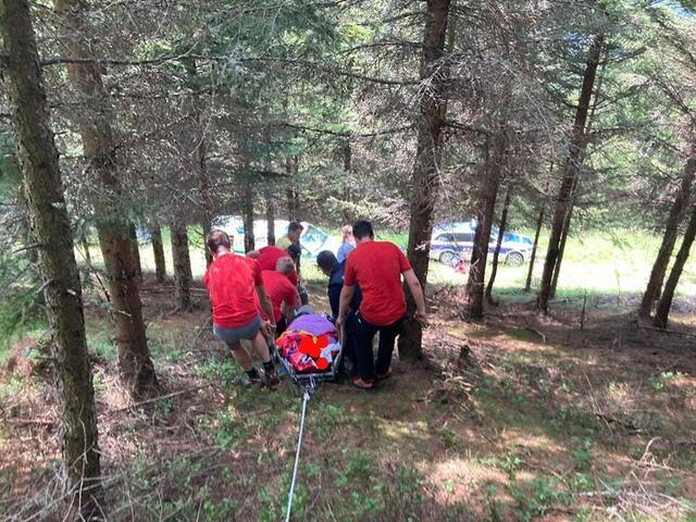 In der Nähe des Sattelhauses war eine Schwammerlsucherin gestürzt und hatte sich den Knöchel gebrochen. | Foto: Bergrettung Voitsberg