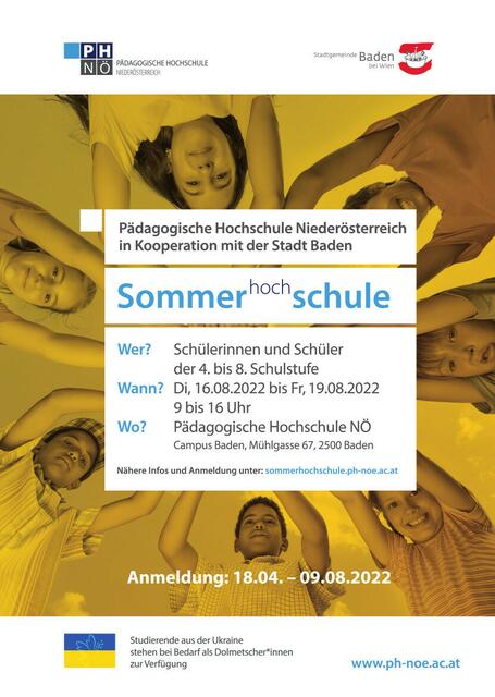 Sommerhochschule für Schüler. | Foto: Pädagogische Hochschule