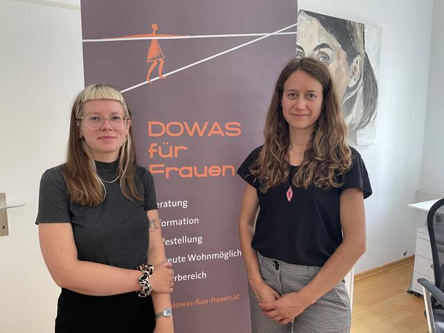 Ann-Malin Schneider und Susanne Schwärzler leiten das Projekt „Housing First“.  | Foto: Rosa Schmitz