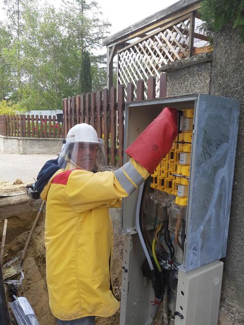 Inbetriebnahme von Strom-Neuanschlüssen in Mailberg. | Foto: Netz NÖ