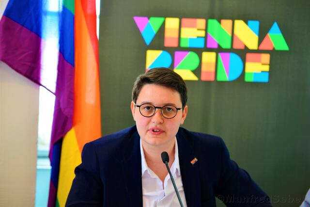 Ann-Sophie Otte, Obfrau der Homosexuellen Initiative (HOSI) Wien. | Foto: Archiv/Manfred Sebek