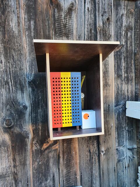 Karin Stoiber-Aigner hat dieses Wildbienenhotel errichtet. | Foto: Karin Stoiber-Aigner