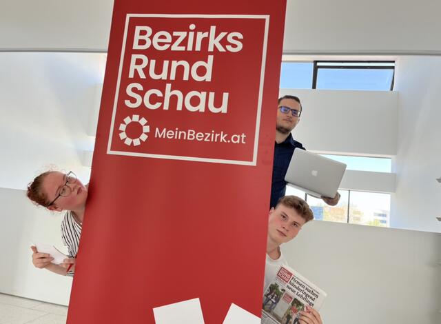 Top motiviert zeigen sich unsere drei Lehrlingsredakteure beim ersten Besuch in der Redaktion in Wels. | Foto: BRS