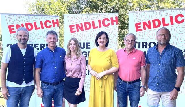 M. Sint, S. Niedermoser, C. Freysinger, A. Haselwanter-Schneider, M. Filzer, G. Kurz (nicht im Bild: H: Weidacher, D. Schafferer). | Foto: Kogler