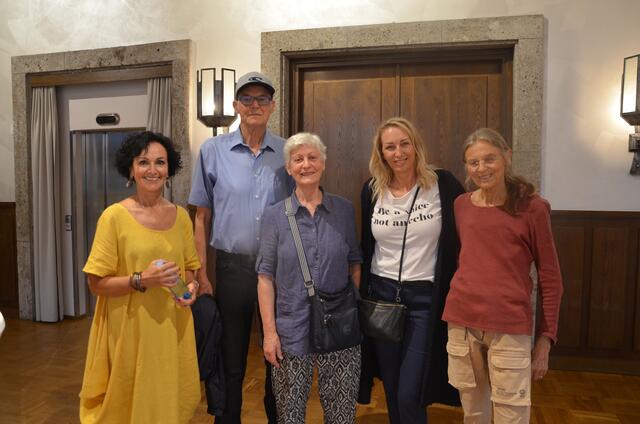 Silvia Steinacher, Horst Drumel, Luzie Pinkas, Caro Meinl und Hadwig Schindler-Hopfgartner
