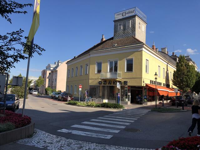 Damals - Heute in Baden: Die Ecke Wassergasse/Bahngasse - Baden