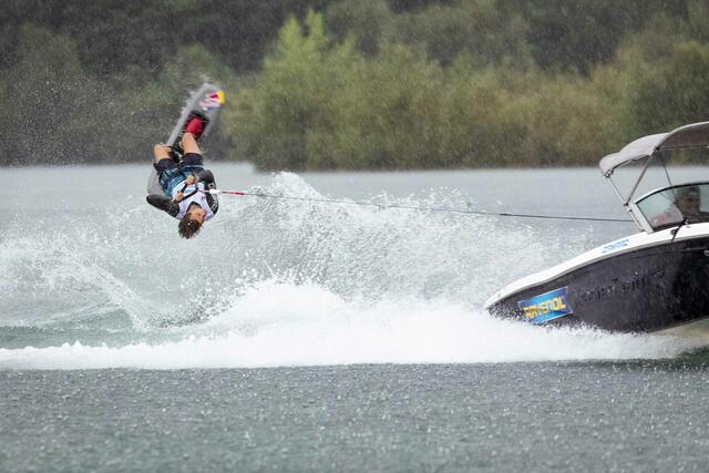 Dorien Llewellyn beim World Waterski Open Fischlham 2021. | Foto: Alex Schwarz