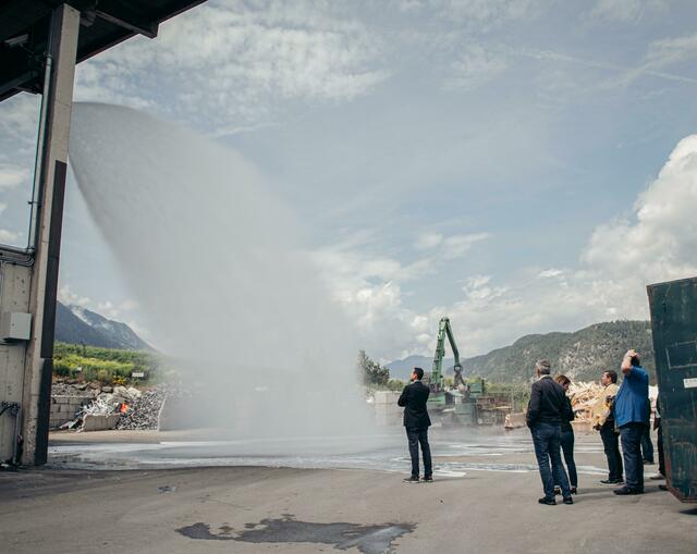Mit der automatisierten Löschanlage von Höpperger werden Brände frühzeitig erkannt und eingedämmt. | Foto: Höpperger Umweltschutz - Felix Stark