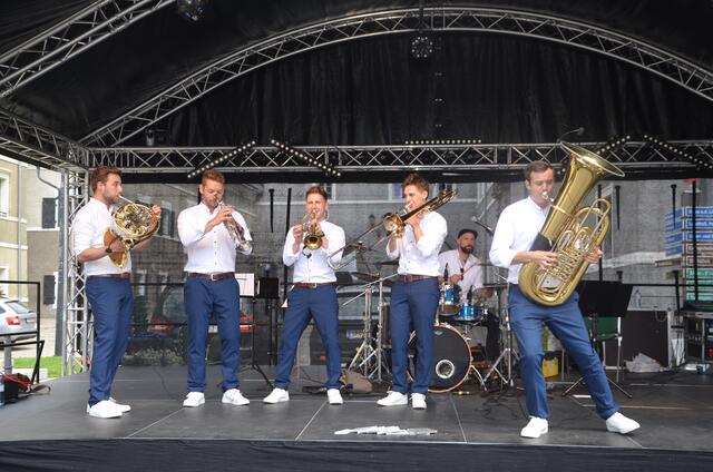 Fünf Blechbläser und ein Schlagzeuger: die "Brassboys"