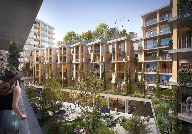 Das neue Landgut wird mit viel Grün geplant. | Foto: Dietrich Untertrifaller Architekten