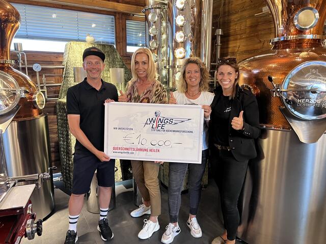 Saalfelden Leogang sammelte beim Wings for Life App-Run 10.000 Euro für den guten Zweck – sie fließen in die Stiftung für Rückenmarksforschung. | Foto: App Run Organisationsteam