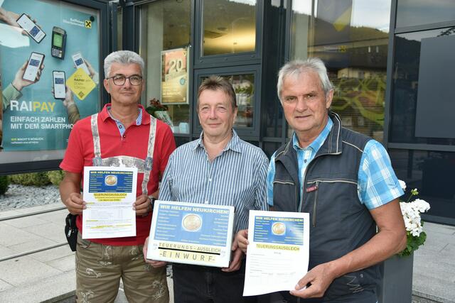 Vlnr.: Hannes Sprickler, Franz Spiessberger, Franz Wolfsgruber