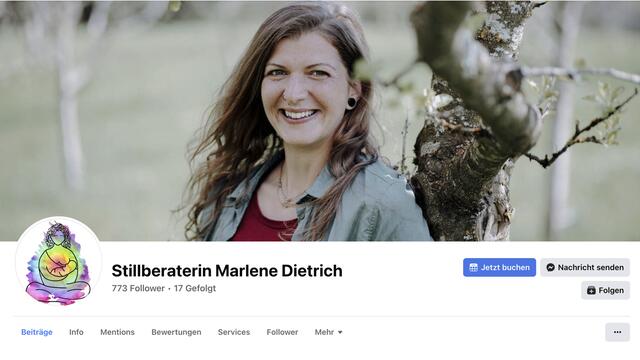 Marlene Dietrich begleitet als Still-Beraterin Mutter und Baby in den ersten Wochen nach der Geburt. Auf ihrer Online-Seite und auf Facebook bietet sie jungen Familien ihre Infos zum nachlesen. In ihren Postings greift sie Sorgen und Fragen rund um das Thema Stillen auf, teilt Fachliteratur oder Beiträge anderer Blogs. Überall steht das Bestärkende im Vordergrund.  | Foto: Marlene Dietrich