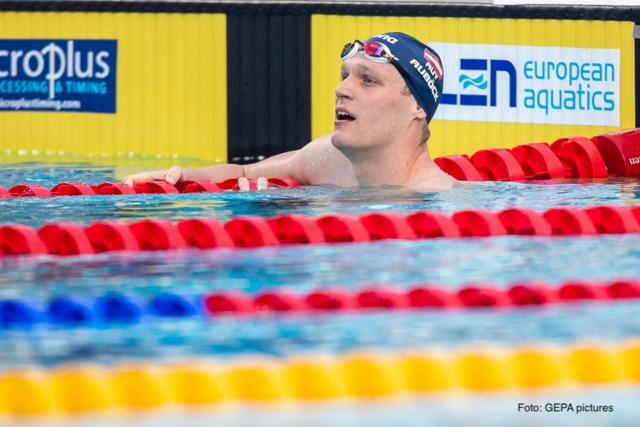Felix Auböck schwimmt bei der EM in Rom zu Bronze.  | Foto: GEPA Pictures